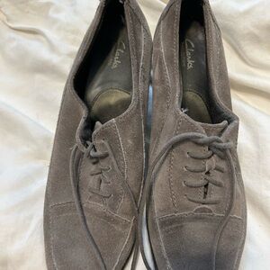 Clarks Women’s Gray Suede Booties